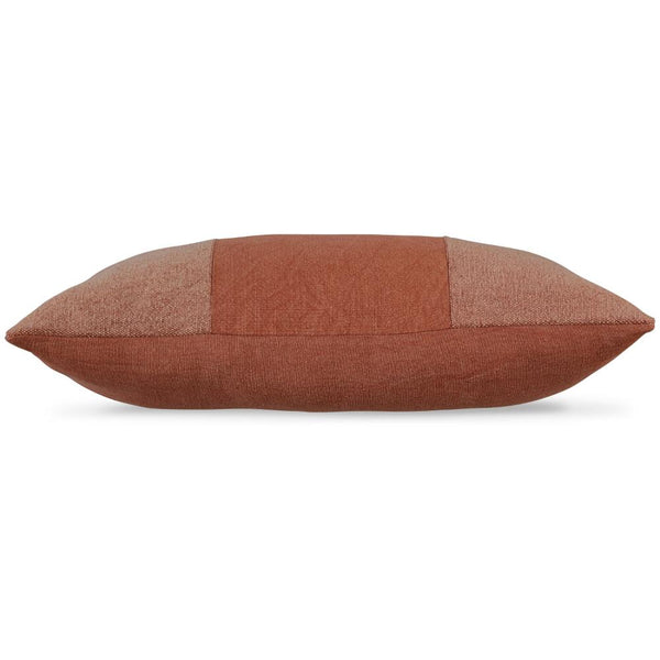Ako 14 x 20 Lumbar Accent Throw Pillow, Spice Orange Cotton Stripe -BM328064