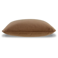 Wali Square Accent Throw Pillow, 20 Inch, Feather Fill Brown Polyester -BM328066