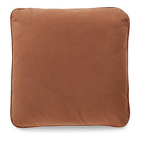 Wali Square Accent Throw Pillow, 20 Inch Feather Fill Orange Polyester -BM328067