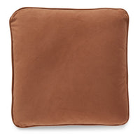 Wali Square Accent Throw Pillow, 20 Inch Feather Fill Orange Polyester -BM328067