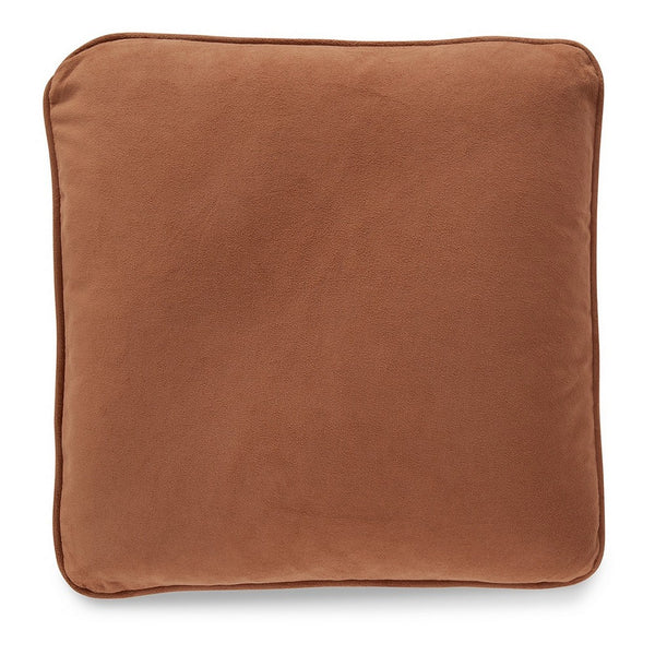 Wali Square Accent Throw Pillow, 20 Inch Feather Fill Orange Polyester -BM328067