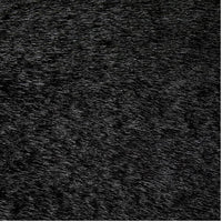 Dift Square Accent Throw Pillow, 20 Inch, Black Faux Rabbit Fur Face -BM328072