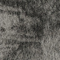 Dift Square Accent Throw Pillow, 20 Inch, Dark Gray Faux Rabbit Fur -BM328073