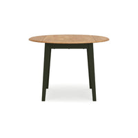 Gasy Dining Table, Extendable 26-42 Inch, Dark Green Wood, 2 Leaves -BM328074