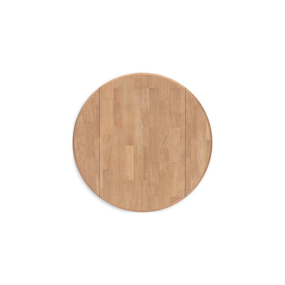 Gasy Dining Table, Extendable 26-42 Inch, Dark Brown Wood, 2 Leaves -BM328075