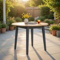Gasy Dining Table, Extendable 26-42 Inch, Dark Blue, Wood, 2 Leaves -BM328076