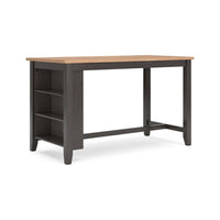 Gasy Counter Height Dining Table, 60 Inch, Brown, Mango Wood Veneer -BM328080
