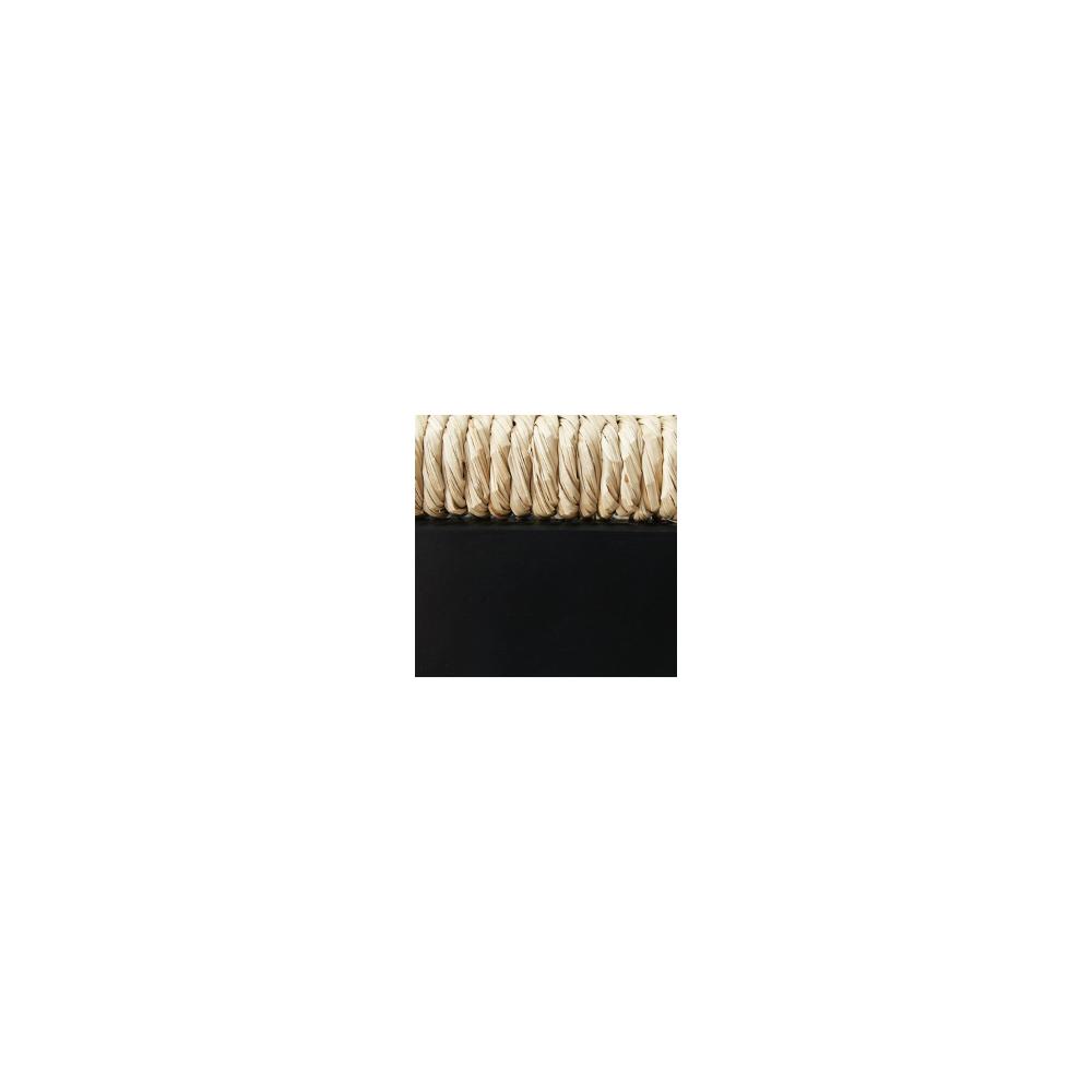 Anya Bar Height Stool, Woven Seagrass Seat, 30 Inch, Black Wood Frame -BM328099