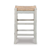 Anya Counter Height Stool Set of 2, Brown Woven, 23 Inch Rustic White -BM328100