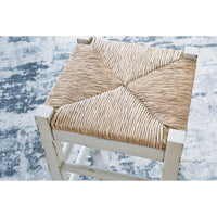 Anya Counter Height Stool Set of 2, Brown Woven, 23 Inch Rustic White -BM328100