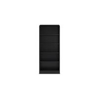 Robeck Large Bookcase, 5 Display Shelves, Classic 72 Inch Black Wood -BM328129