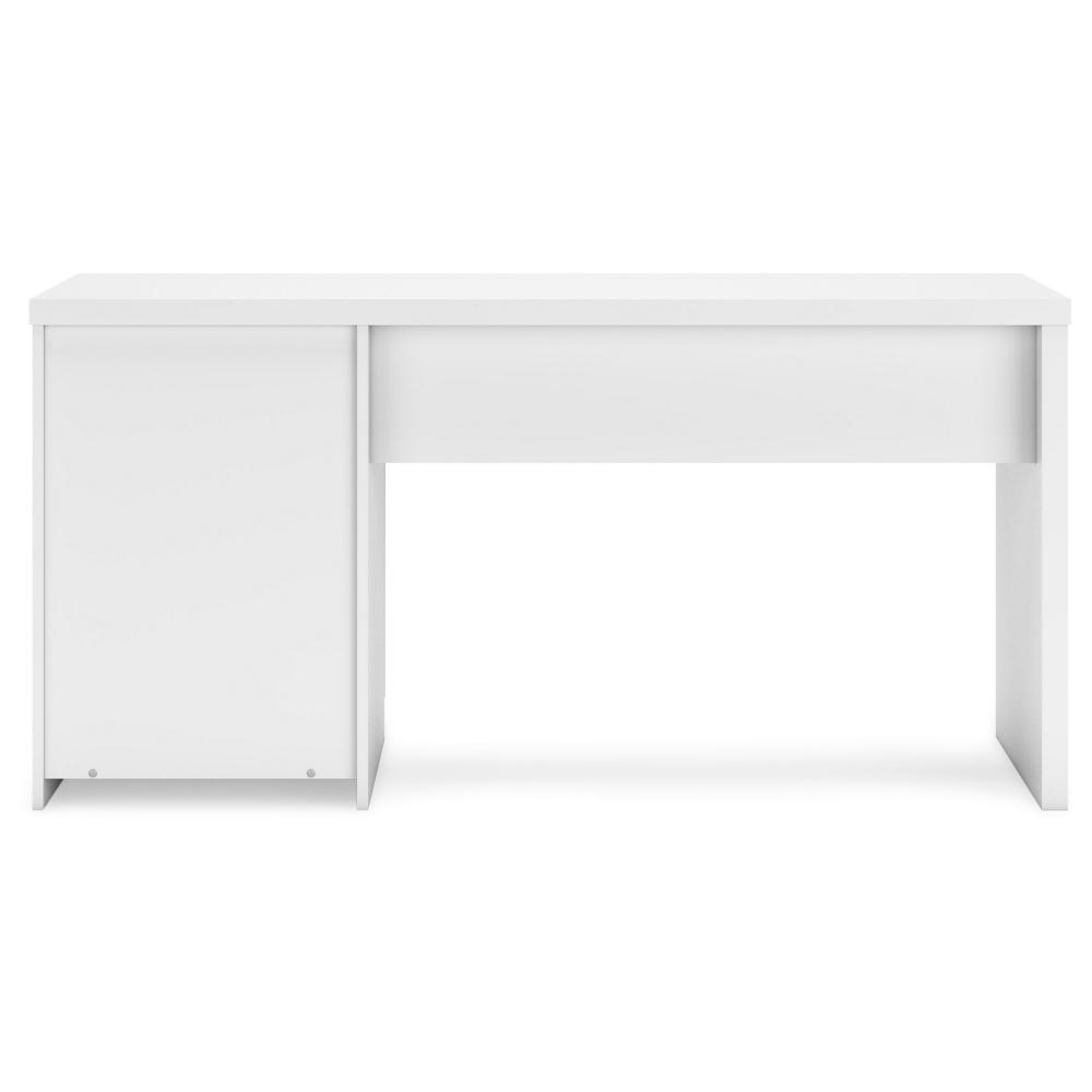 Onira Home Office Desk, 60 Inch Rectangular Top w Drawer, White Wood -BM328131