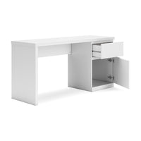 Onira Home Office Desk, 60 Inch Rectangular Top w Drawer, White Wood -BM328131
