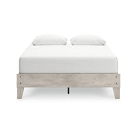 Shawn Queen Size Minimalist Platform Bed, Light Gray Wood, Low Profile -BM328134