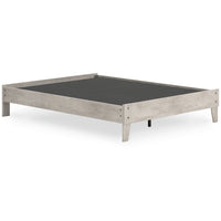 Shawn Queen Size Minimalist Platform Bed, Light Gray Wood, Low Profile -BM328134