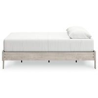 Shawn Queen Size Minimalist Platform Bed, Light Gray Wood, Low Profile -BM328134