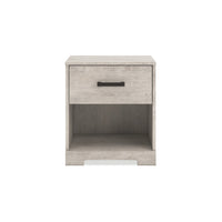 Shawn Nightstand, 1 Drawer and 1 Shelf, Light Gray Wood, 20 Inch -BM328137