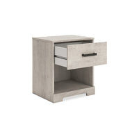 Shawn Nightstand, 1 Drawer and 1 Shelf, Light Gray Wood, 20 Inch -BM328137