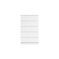 Onira Tall Dresser Chest, 5 Spacious Drawers, Modern White, 49 Inch -BM328144