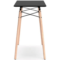 Laara Home Office Desk, Black, Brown Wood, Metal Leg Braces, 36 Inch -BM328147