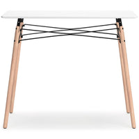 Laara Home Office Desk, White, Brown Wood, Metal Leg Braces, 36 Inch -BM328148