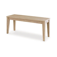 Glim Accent Dining Bench, 42 Inch, Minimalist, Light Brown Hardwood -BM328184