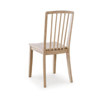 Glim Dining Side Chair Set of 2, Brown Hardwood Seat w Slatted Back -BM328185