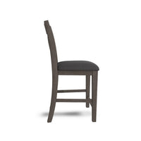 Caity Counter Height Chair Set of 2, Gray Acacia Wood, X Shaped Back -BM328242