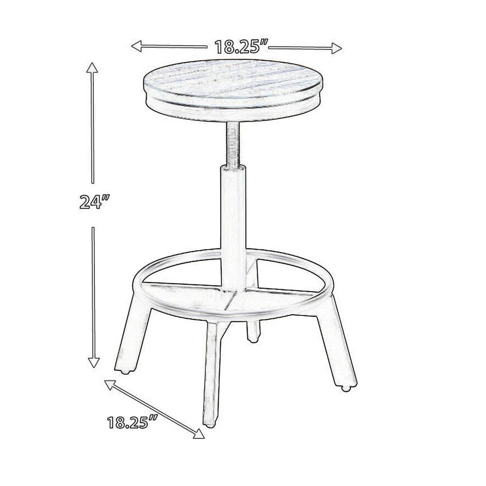 Jin Swivel Counter Height Stool Set of 2, Dining Adjustable, Brown -BM328254