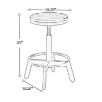 Jin Swivel Counter Height Stool Set of 2, Dining Adjustable, Brown -BM328254