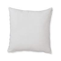 Mony Square Accent Throw Pillow, 20 Inch, Teal Dots over White Cotton -BM328268