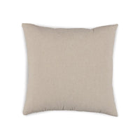Square Accent Throw Pillow, 20 Inch, Striped Cotton, White, Tan Brown -BM328272