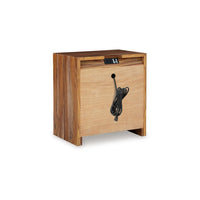 Donni Nightstand with 2 Drawer, Brown Sheesham Wood Finish, 24 Inch -BM328278