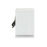 Canaal Nightstand, 2 Drawer, White Solid Wood, 28 Inch, LED Light -BM328284