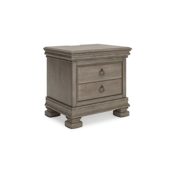 Orny Nightstand, 3 Drawer, 28 Inch, Light Gray Solid Hardwood Finish -BM328293