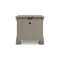 Orny Nightstand, 3 Drawer, 28 Inch, Light Gray Solid Hardwood Finish -BM328293