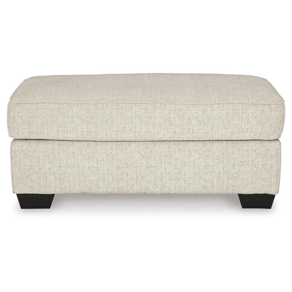 Burgess Ottoman, Ivory Polyester, Soft Cushions, Rectangular 44 Inch -BM328332