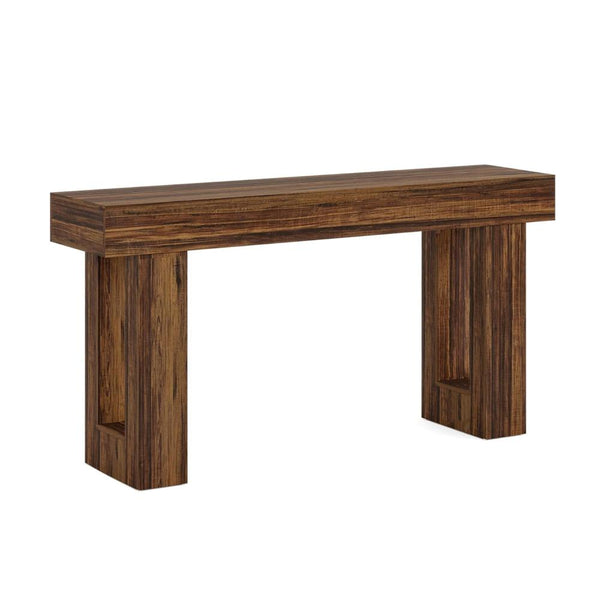 Kai Console Side Table, 63 Inch, Light Brown Rectangular Wood Top -BM328516