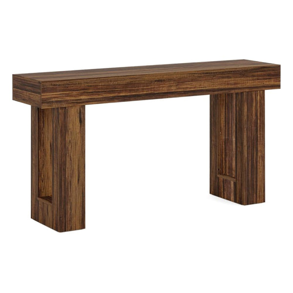 Kai Console Side Table, 63 Inch, Rustic Brown Rectangular Wood Top -BM328517