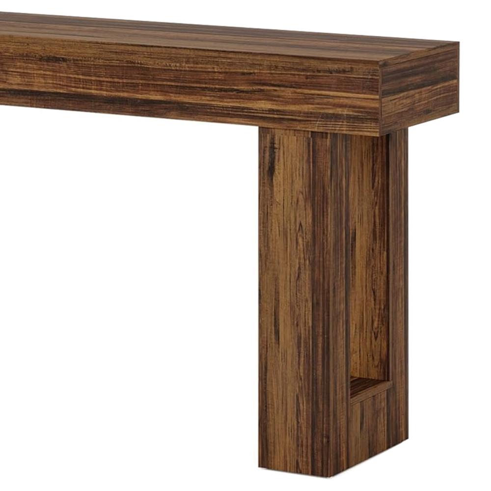 Kai Console Side Table, 63 Inch, Rustic Brown Rectangular Wood Top -BM328517