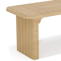 Executive Desk, 62 Inch Light Brown Top, Fluted Double Pedestal Base -BM328520
