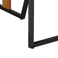 Conference Table, 94 Inch Rectangle Walnut Brown Wood Top, Black Base -BM328528