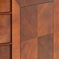 Arc Side End Table, Walnut Brown, 2 Drawers, 24 Inch Tall - BM328529