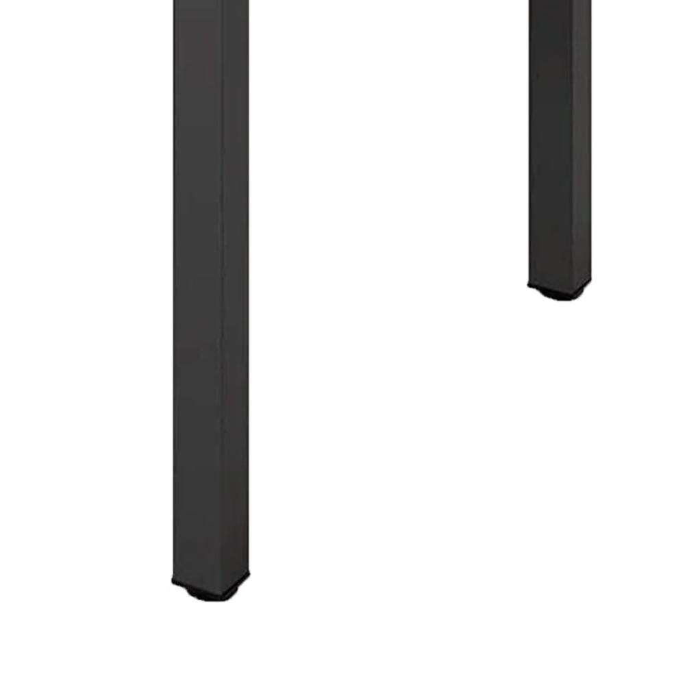 Jack Conference Table, 79 Inch Rectangular Brown MDF Top, Black Metal -BM328533