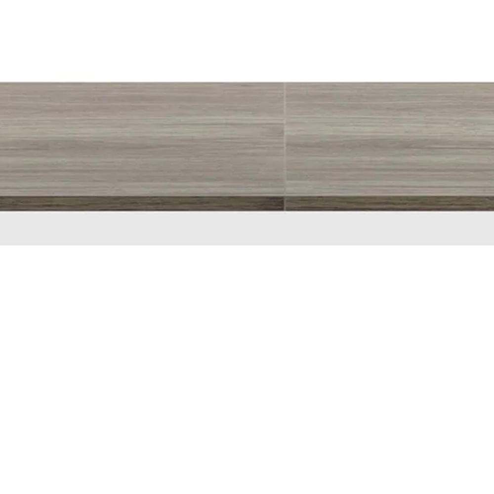 Jack Conference Table, 79 Inch Rectangular Gray MDF Top, White Metal -BM328540