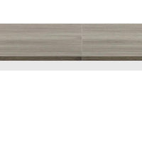 Jack Conference Table, 79 Inch Rectangular Gray MDF Top, White Metal -BM328540