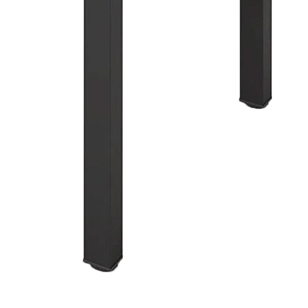 Lar Conference Table, 79 Inch Brown Rectangular Top, Black Metal Legs -BM328548