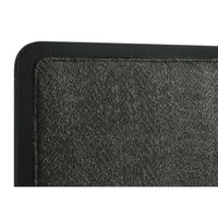Cavy Queen Size Bed, Channel Tufted Upholstered Headboard, Black Gray