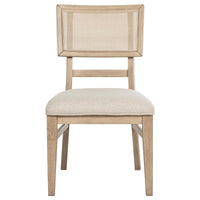 Lno Dining Side Chair Set of 2, Radio Cane Woven Back, Beige Wood -BM328698