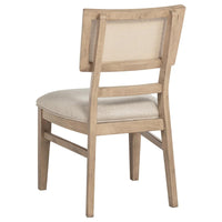 Lno Dining Side Chair Set of 2, Radio Cane Woven Back, Beige Wood -BM328698